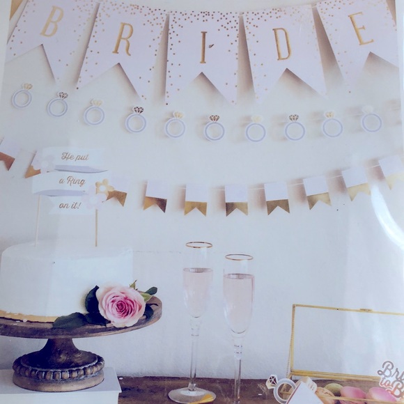 Engagement Cake Topper and Banner Set - Picture 4 of 4